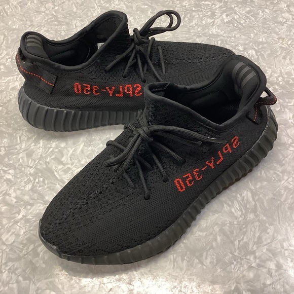 Adidas Yeezy Boost 350 V2 ‘Bred’ SPLY-350 Black Red Size 7 - Picture 1 of 12